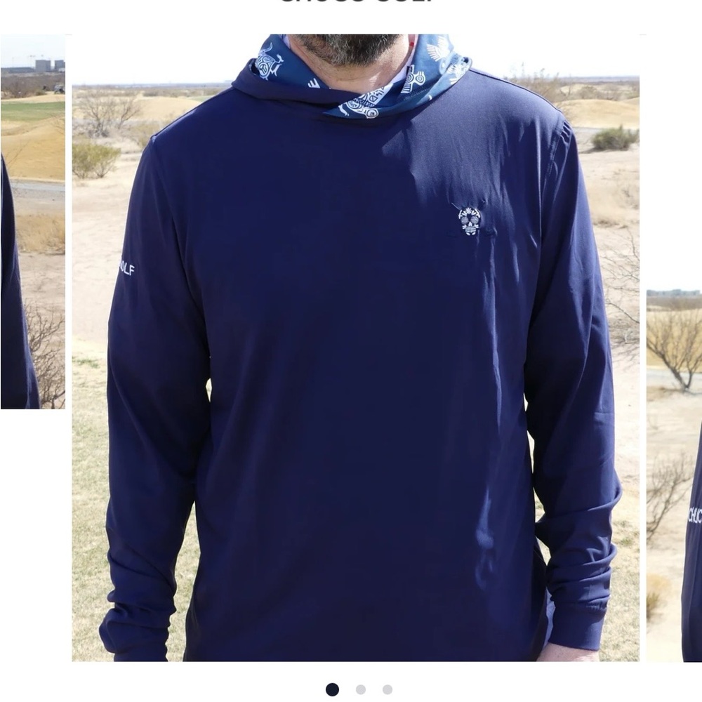Chuco Golf Men's Performance Hoodie in Navy Blue